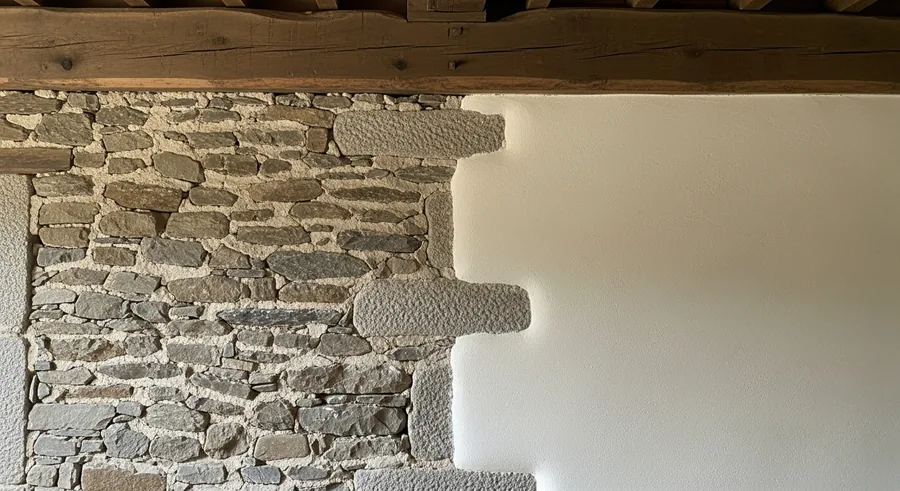 Salpêtre neutralisé sur murs habités, Plougastel-Daoulas